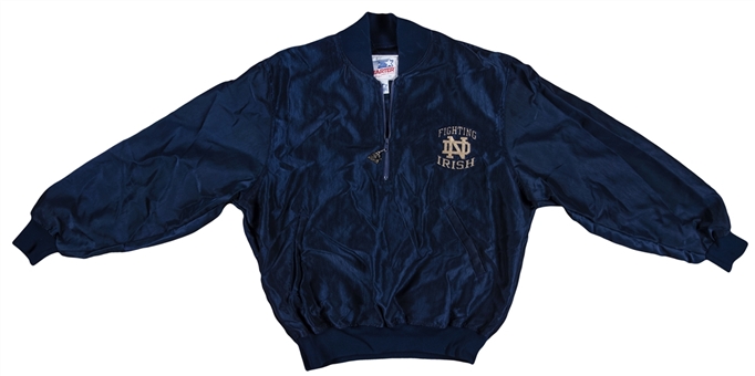 1986-96 Lou Holtz Game Worn Notre Dame Quarter Zip Jackets (Holtz LOA)